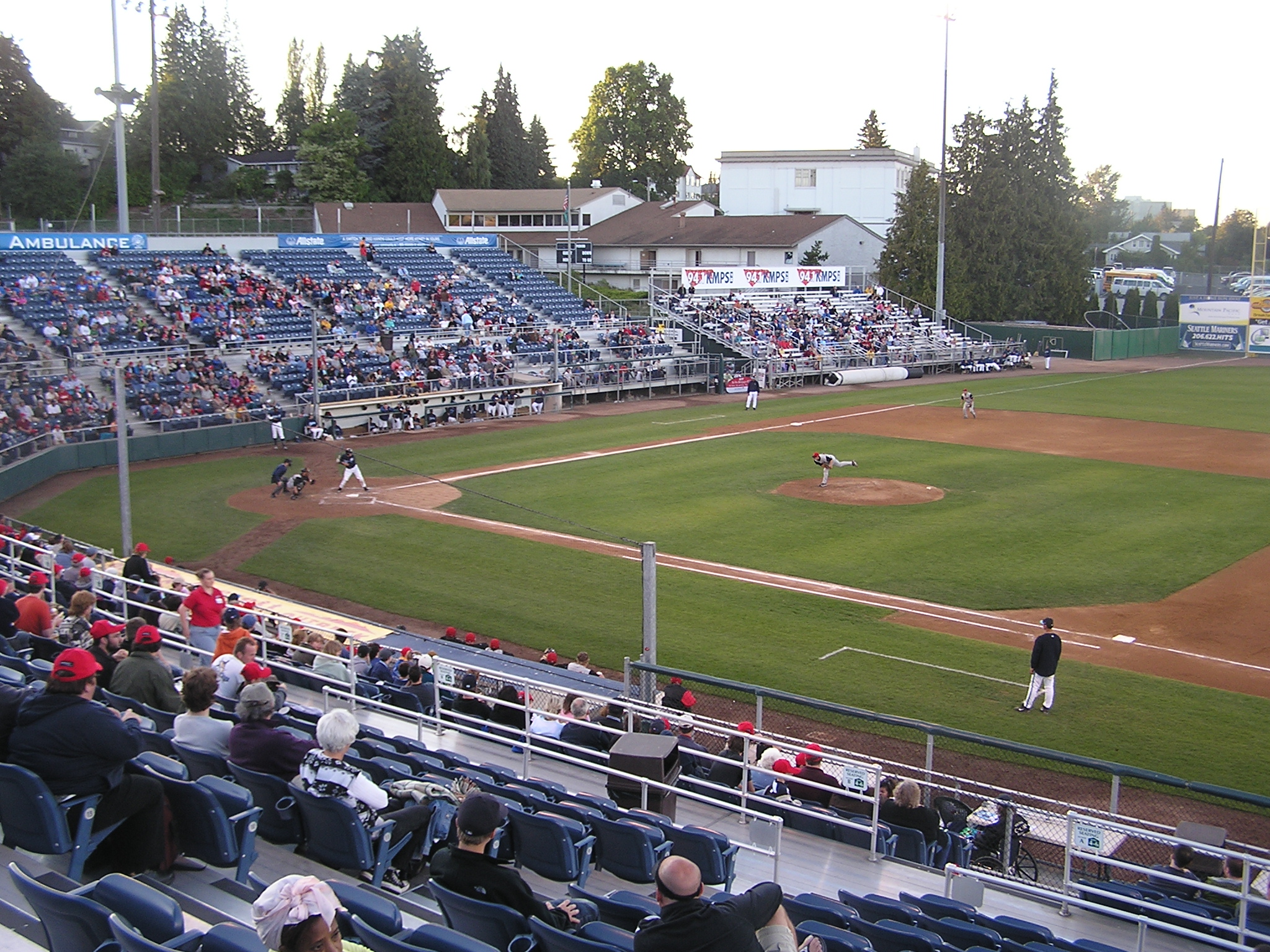 Everett Memorial Stadium from the 1st base side